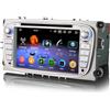 GONFEN 7 pollici 8-Core 4GB+64GB Android 13 Autoradio per Ford Mondeo Focus S/C-Max Galaxy con Bluetooth DVD Senza fili Carplay Android Auto WiFi 4G GPS Navigatore Canbus DAB+ FM RDS DSP