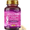 SALUSEI Nutrition 120 CAPSULE | D Mannosio per Cistite, Probiotici Donna, Cranberry Cyst Integratore Alimentare con Uva Ursina, Inulina e Mirtillo Rosso per Salute Viee Urinarie, Candida Support, D-Mannosio