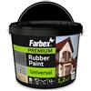 FARBEX Vernice Gommata Liquida Impermeabilizzante - Rivestimento Elastico per Interni/Esterni su Cemento, Legno, Metallo e Piastrelle, 1,2 kg Nero - Protegge da Umidità e Crepe