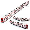 JTMM Train Modello, 4pcs giocattolo Car Set lega Ferroviario Treno della metropolitana Modello, 1/64 Scala lega Metropolitana / Model Car ToysPlay, Rosso Bianco