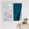HomeMaison.com Vetratura oscurante - Vetratura foderata - Vetratura in pile - Vetri blu pavone - Vetri 90 x 210