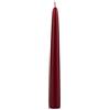 Cereria Di Giorgio - Set da 6 Candele Coniche Laccate - Colore Bordeaux - Diametro 2.2 cm Altezza 21 cm - Durata 5 ore - Standard per Candelabri