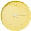 DRW Orologio da parete acrilico con cornice in giallo 30x4x30 cm
