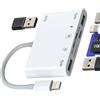 Kefiany Adattatore Lightning Schede Lettore SD Micro SD Card Reader USB 3.0 (6 in 1)per Apple iPhone iPad Cavo OTG Memoria MacBook Fotocamera Macchina Fotografica TF Camera Esterna Chiavetta Memory Carte Jack