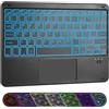 LAMA Tastiera Wireless Retroilluminata a 7 Colori con Touchpad, Tastiera Portatile Bluetooth Ultra Sottile per Tablet, Mini Tastiera Universale per Tablet/iOS/Android/Windows/Laptop/Computer