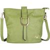 Big Handbag Shop Mabel - Borsa da donna a secchiello, in pelle vegana, con tracolla, leggera, misura media, per tutti i giorni - modello Frankie, Verde oliva (Verde) - LS_71556_PPP