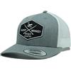 SURF MONKEY - Cappello tipo Trucker 6p, visiera curva, regolabile, profilo basso, grigio, Taglia unica