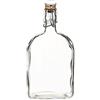 KitchenCraft Home Made Bottiglia per Gin e Liquori con Tappo Meccanino in Ceramica, Chiusura Ermetica, Vetro, Capacità 500 ml, Trasparente