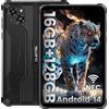 OUKITEL RT3 PRO Rugged Tablet - 8"HD Android 14 16GB RAM+128GB ROM/TF 1TB Tablet Octa-Core 5150mAh 16MP cam IP68/69K Dual SIM 4G