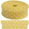 Aerzetix - C73168 - Nastro sbieco Decorativo 4.5 Metri x 20mm - in Poliestere 35% e Cotone 65% - Colore Giallo con Punti Bianchi