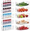 Set di 10 contenitori per frigorifero, dispensa, contenitori per alimenti, in plastica trasparente, per cucina, controsoffitti, armadi, frigorifero, congelatore, camere da letto, bagni, frigoriferi