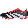 adidas Predator 24 League Low Multi-Ground Boots, Scarpe da Calcio Unisex-Adulto, Core Black/Cloud White/Solar Red, 47 EU