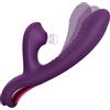 SuperLove Come-Hither Rabbit Sucking G-Spot Dual Vibrator Purple