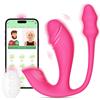 SuperLove Triple Stimulation Wearable Panty Vibrator with Remote Pink