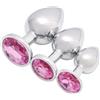 SuperLove Jewel Butt Plugs Training Kit Silver-Pink