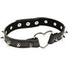 Master Series Spiked Heart Choker Black