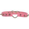 Master Series Spiked Heart Choker Pink