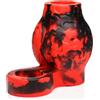 Creature Cocks Hell Hound Silicone Penis Sleeve + Ball Stretcher Large Red