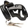 Master Series Hard Stop Double Ring Chastity Cage Black