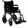 KSP Sedia A Rotelle per disabili N30R12 Carrozzina pieghevole transito Rosso