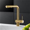 Fortis Brera extend rubinetto da cucina con 2 tipi di getto, orientabile, bocca estraibile, 0056600BG, Brera oro spazzolato [Rubinetteria da Cucina > Rubinetti da Cucina]