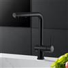 Fortis Brera extend rubinetto da cucina con 2 tipi di getto, orientabile, bocca estraibile, 0056600BB, Brera nero spazzolato [Rubinetteria da Cucina > Rubinetti da Cucina]