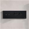 Fortis termostatico, 2 uscite, installazione orizzontale, per corpo incasso Blocco, 50712THMB, Blocco nero opaco [Rubinetteria Bagno > Rubinetteria Doccia]