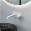 Fortis round plate rubinetto lavabo a parete, per corpo incasso Toya, 7820820MW, Brera; Toya bianco opaco [Rubinetteria Bagno > Rubinetteria Lavabo]