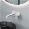 Fortis square plate rubinetto lavabo a parete, per corpo incasso Toya, 8420820MW, Scala; Toya; Zola bianco opaco [Rubinetteria Bagno > Rubinetteria Lavabo]