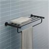 Duravit D-Code mensola portasciugamani, 0099254600, D-Code nero opaco [Accessori Bagno > Portasciugamani]
