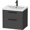 Duravit D-Code mobile sottolavabo, 2 scomparti estraibili, DC46710BD490000, D-Code [Mobili da Bagno > Mobili Lavabo]