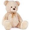 DE.CAR2 Peluche Orso Beige 130cm. con Fiocco - REGISTRATI! SCOPRI ALTRE PROMO