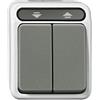 Schneider Electric Merten, Interruttore per tende a rullo, unipolare, Aquastar, Grigio, MEG3755-8029