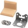 AERZETIX - Set di 10 Staffe di Fissaggio per Pensili da Cucina con Copertura in Plastica - Raccordo per Sospensione a Parete - in Acciaio - Colore Faggio
