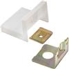 AERZETIX - Set di 4 Staffe di Fissaggio per Pensile da Cucina 46x43x32mm con Copertura in Plastica 50x45x35mm - Raccordo per Sospensione a Parete - in Acciaio - Colore Bianco