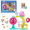 Littlest Pet Shop BANDAI Littlest Pet Shop - Set Fun Factory - Set di Gioco Pet Shop con 2 animali, decorazioni e accessori - Scatola di giocattoli Cane e Criceto - Giocattolo per bambini dai 4 anni in su - BF00519