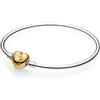 Pandora Bracciale Rigido con Chiusura a Cuore gold 17cm DONNA Pandora