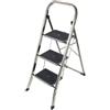 FACAL Sgabello scaletta in alluminio 3 gradini antiscivolo H104cm uso domestico JK-3