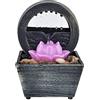 Sren Cascata della Fontana da Tavolino, Portatile Feng Shui Fontana di Meditazione Zen con Luce Led, Interno Artigianato con Ornamenti a Cascata con Rocce Naturali di Fiume Regalo di Decorazione