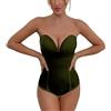 Sllowwa Corsetti in pizzo Top per Donne Trainer Fat Burner Donna Overbust Sweetheart Body Push-up Cintura Vita Trainer 2023 Cincher Corsetto Shaper Bustier Top, Verde, S