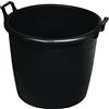 VERDELOOK | Vaso Mastello Multiuso in PVC, Capacità 155 litri, Nero, per Vivaio, Orto, Giardino, edilizia, Raccolta Uva, Secchio