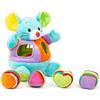 Small Foot - 11419 Topolino Peluche ad Incastro, Giocattolo per la motricità con sonaglio e funzioni sonore