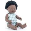 Miniland Bambola africana maschio di 38cm. Realizzata in Spagna con aroma di vaniglia. Anatomicamente corretta. Collezione My Friends & Me