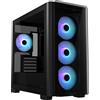 ASUS Case Asus A23 PLUS Black - Mini Tower mATX, Supporto per Schede Madri con Connettori Nascosti, Radiatori da 360 mm e Schede Grafiche da 380 mm, 4 Ventole ARGB Preinstallate, Pannello frontale in vetro temperato con montaggio standoff, Nero