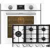 Kaiser SET FORNO EH 6326W + KG 9357 Turbo, Forno elettrico da incasso, 79L, 10 funzioni + Piano cottura a gas 90 cm, acciaio inox, bruciatore WOK Turbo 3,8 kW
