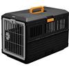 Iris Ohyama Cassa, Box da trasporto per cani, gatti, 2 porte, L68,6 x P40,3 x H47,8 cm, FC-670, nero