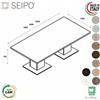 SEIPO TAVOLO RIUNIONE ROYAL piano lineare e gamba quadrata in melaminico - Seipo RY.0301 2 3