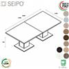 SEIPO TAVOLO RIUNIONE ROYAL piano composto 2 pezzi e gambe quadrate in melaminico - Seipo RY.0304 5