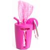 Farm Company Fidoroll Porta Sacchetti Igienici Cocktail Silicone Fluo Fucsia 6,5x4,5 cm
