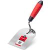 COMENSAL® Cazzuola a punta quadra 100mm - Cazzuola in Acciaio Inox - Cazzuola da muratore - Cazzuola in Acciaio Inossidabile - Cazzuola con manico in gomma - Spatola per Stucco - Made in EU